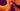 Design de lignes oranges très courbées et féminines sur fond mauve foncé.